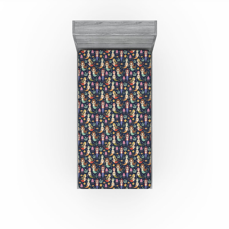 Multicolore Ambesonne, Drap-housse simple très long