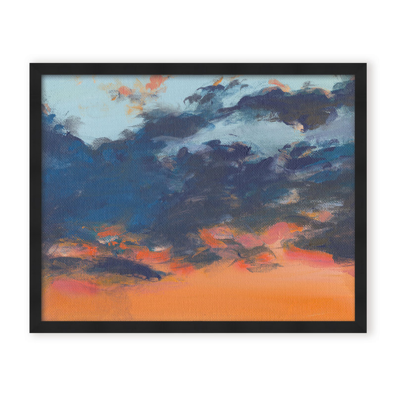 Coastal Retreat Asbury Park Sunset, Framed Canvas, Beige, 24" H x 30" W x 2.375" D