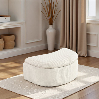 34.45"W Moon-shaped compression sponge footstool for Living Room Bedroom Apartment