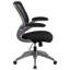 Mid-Back Mesh Swivel Ergonomic Task Office Chair with Gray Frame and Flip-Up Arms-184078689