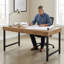 Bureau de direction en bois manufacturé et en fer l 55,12 po-1029034208
