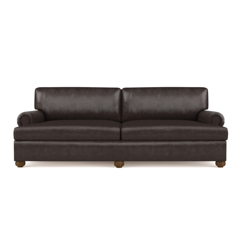 Sofa Bed, Leather Chocolate