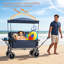 Convertible Folding Wagon Cart With Canopy-125205270