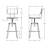 Buth Swivel Solid Wood Adjustable Height Stool-1066838133