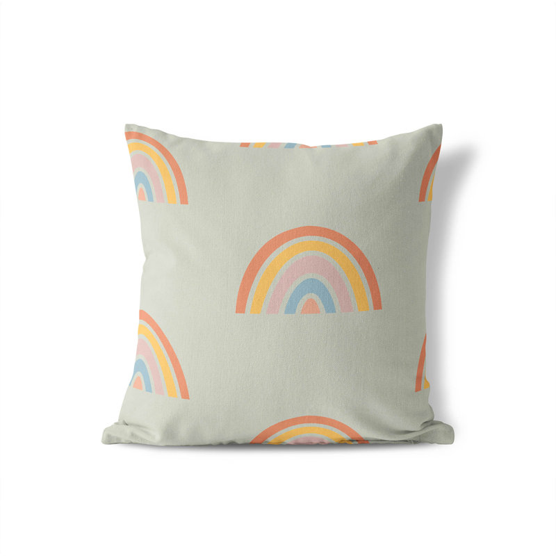 Plain Bows Match Pink Throw Pillow, 16"H x 16"W, Light Green Multi