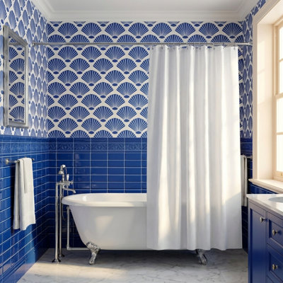 Plain Polyester Shower Curtain