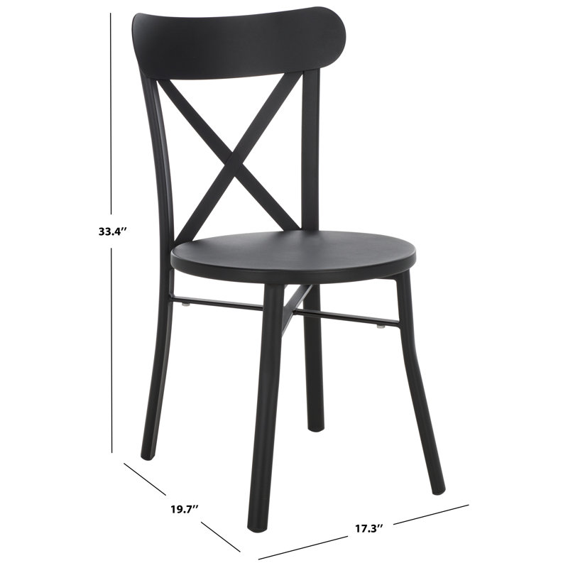 Outdoor Dining Side Chair, Black