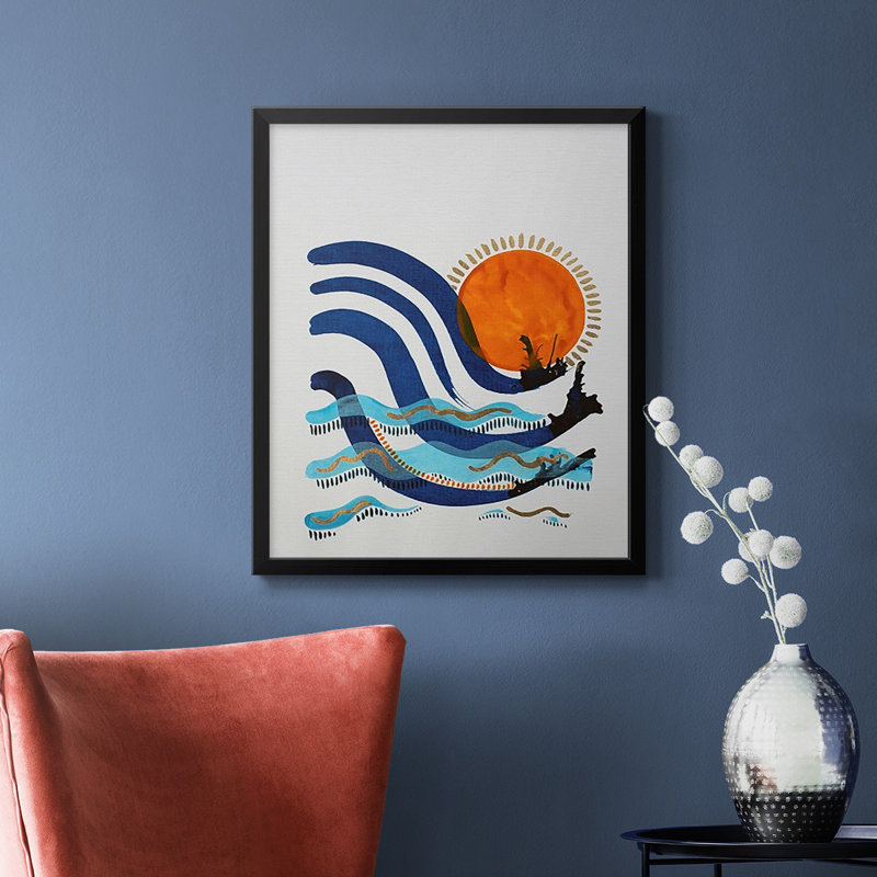 «What a Way to Spend the Day», toile encadrée de qualité supérieure - prête à être accrochée, Noir, H 24 po x l 20 po