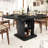Extendable Round Dining Table For 4-6, Dining Room Kitchen Table With Storage And Slide Door-1614721419