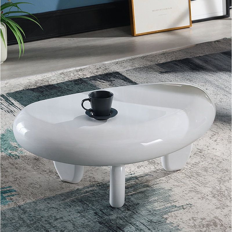 Table de bout blanche ultrabrillante