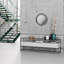 Bubble Round Accent Mirror with Durable Iron Frame for Entryway or Bathroom-169524282