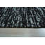 Black Flat Weave Wool Striated Texture Geometric Modern Contemporary Carpet Rug-897591407