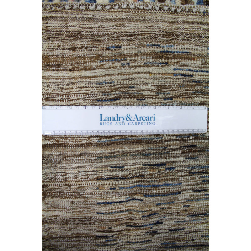 Tapis unique en laine et en coton tissé à la main 9 pi 1 po x 12 pi 1 po One Age of a Kind Kind