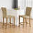 Solid Wood Natural Finish Bar Stool With Handwoven Rope