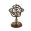 Globe terrestre en laiton et boussole