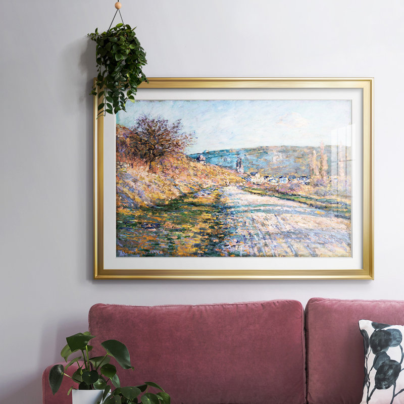 Monet, impression encadrée sur papier par Claude Monet, H 27 po x l 39 po x P 1,5 po, Or