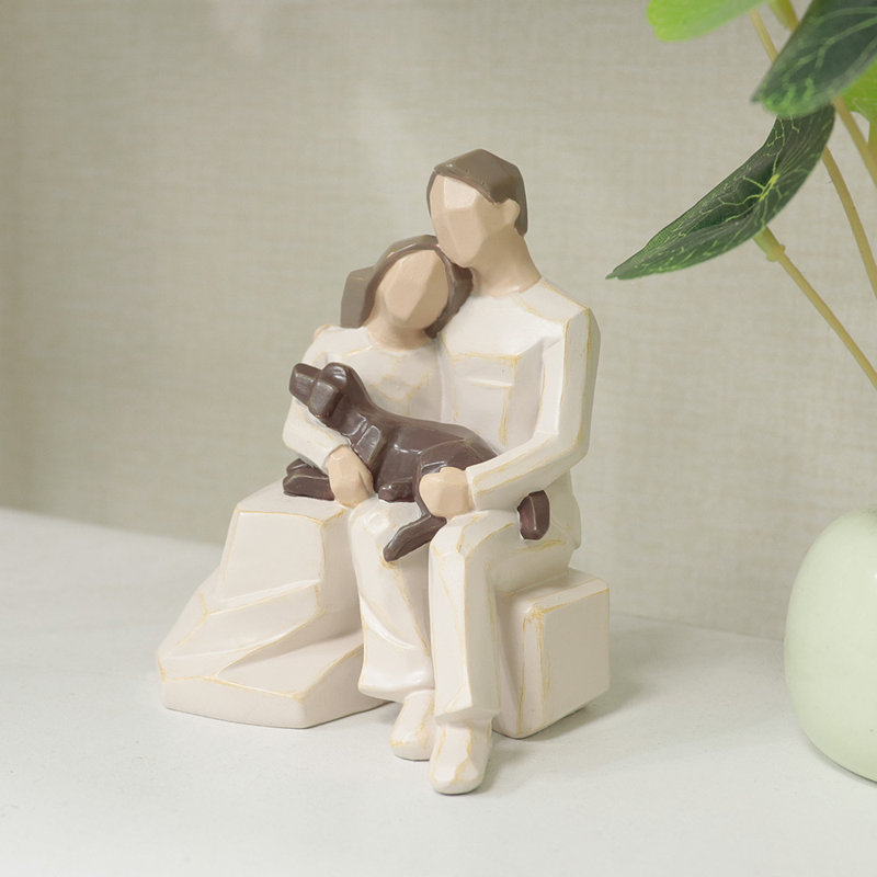 Couples Sit On Stools Holding Dogs