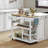 Kitchen Island Cart with Wheels & Drawers