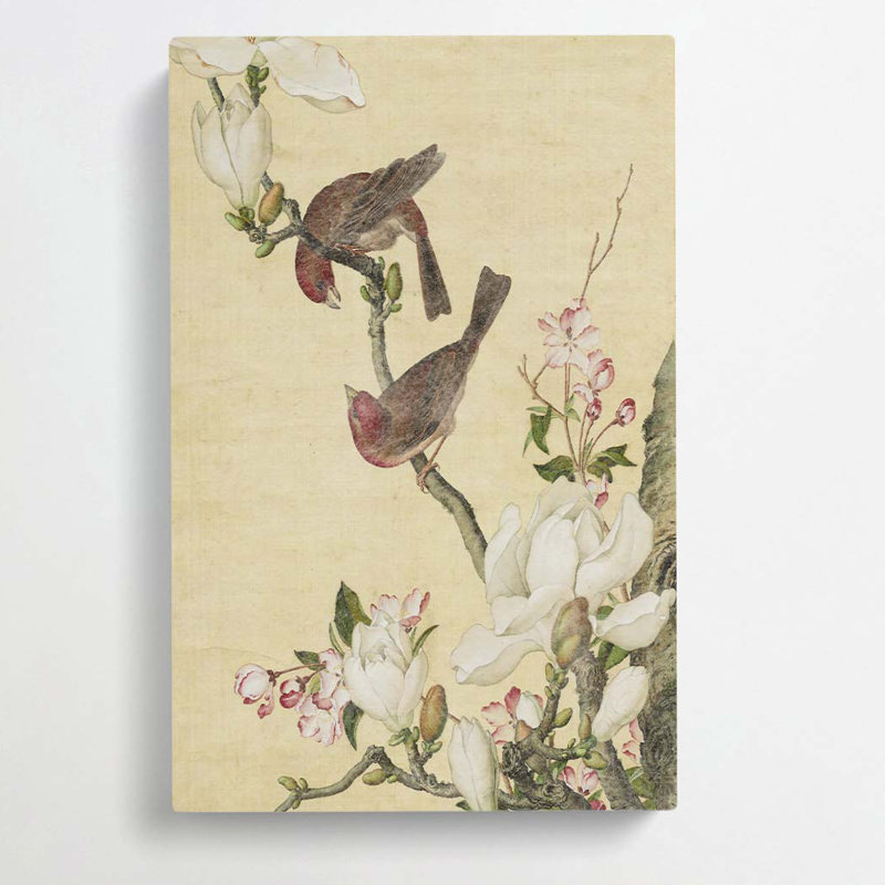The Two Birds by Lang Shining - Wrapped Canvas, 50cm H x 35cm W x 3cm D