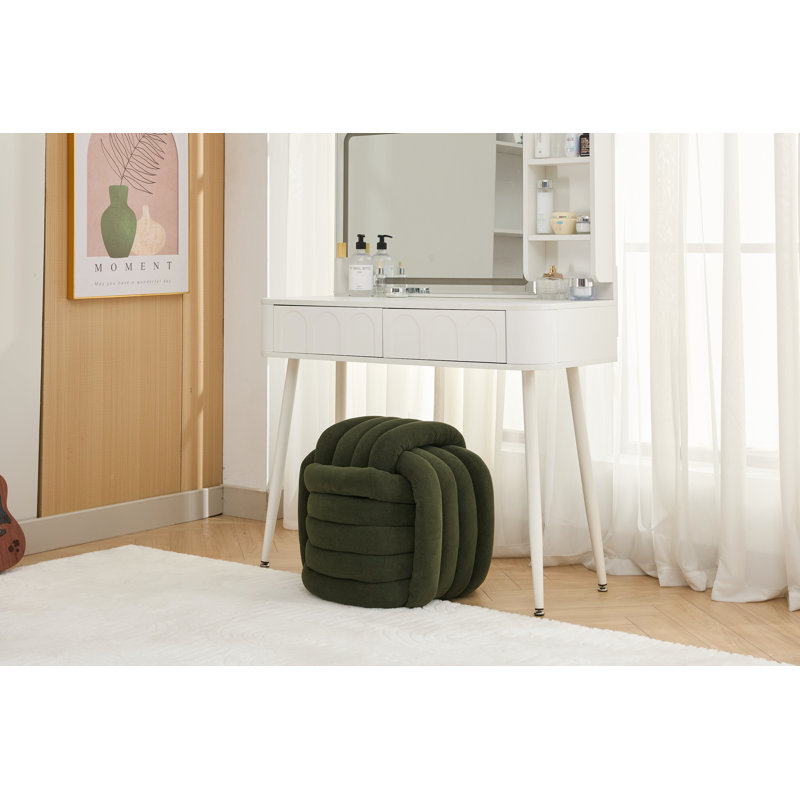 Tabouret de maquillage Chenille, Vert