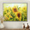 Bright Yellow Sunny Sunflowers - impression d'art graphique
