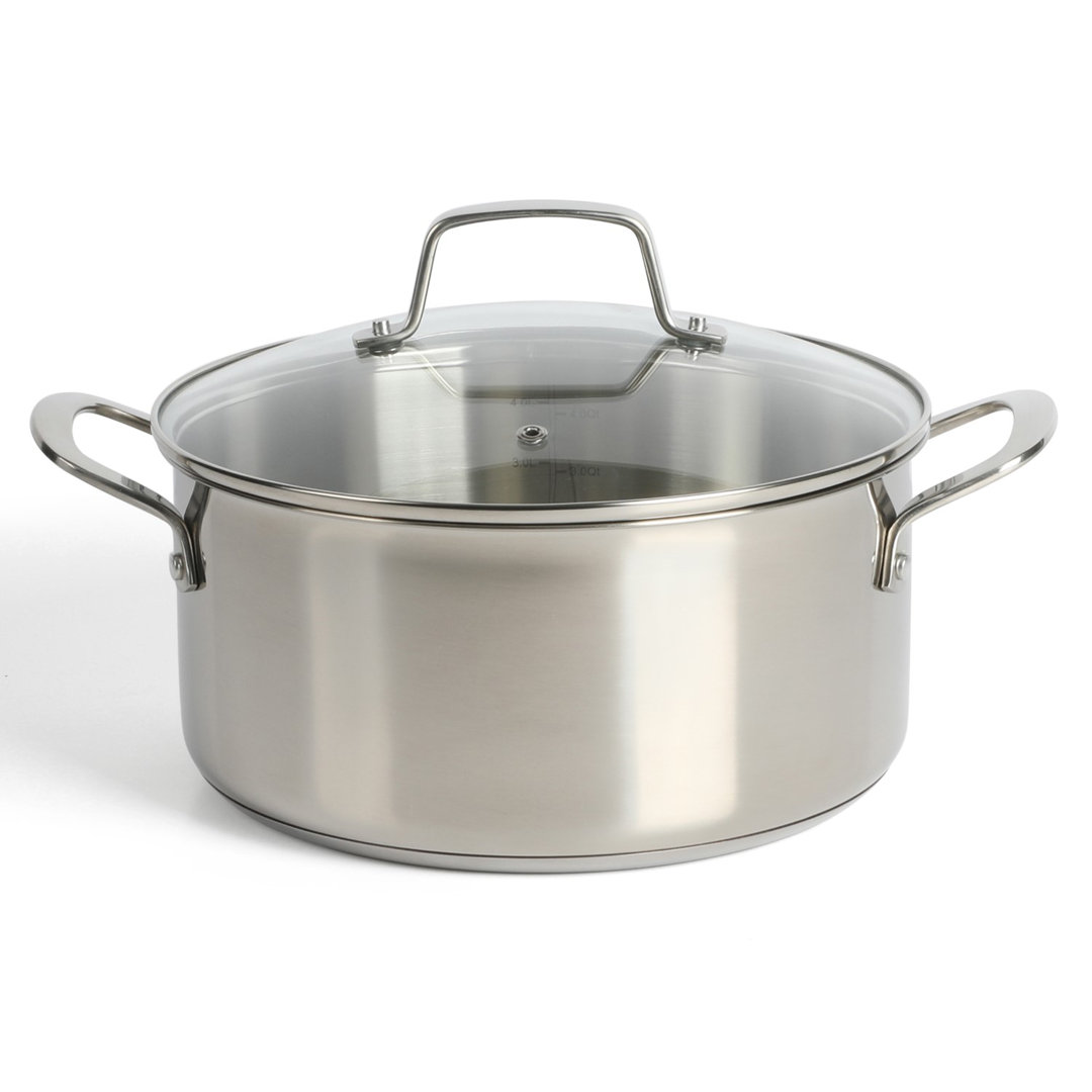 Martha Stewart 5 Quarts qt. Non-Stick Stainless Steel Round Dutch Oven Martha Stewart
