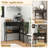 Triangle Corner Desk With Charging Station With 2 Drawers And Storage Shelf-1873816502