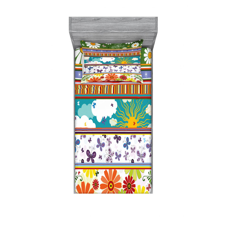 Microfiber Sheet Set, Twin XL Sheet Set with Fitted Sheet