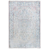 Rozina One-of-a-Kind 2' X 2'9" 1960s Area Rug in Light Gray