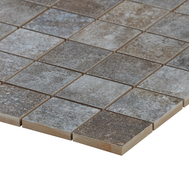Angela Harris Flatiron 12x12 Matte Metal Look Porcelain Tile, Gray