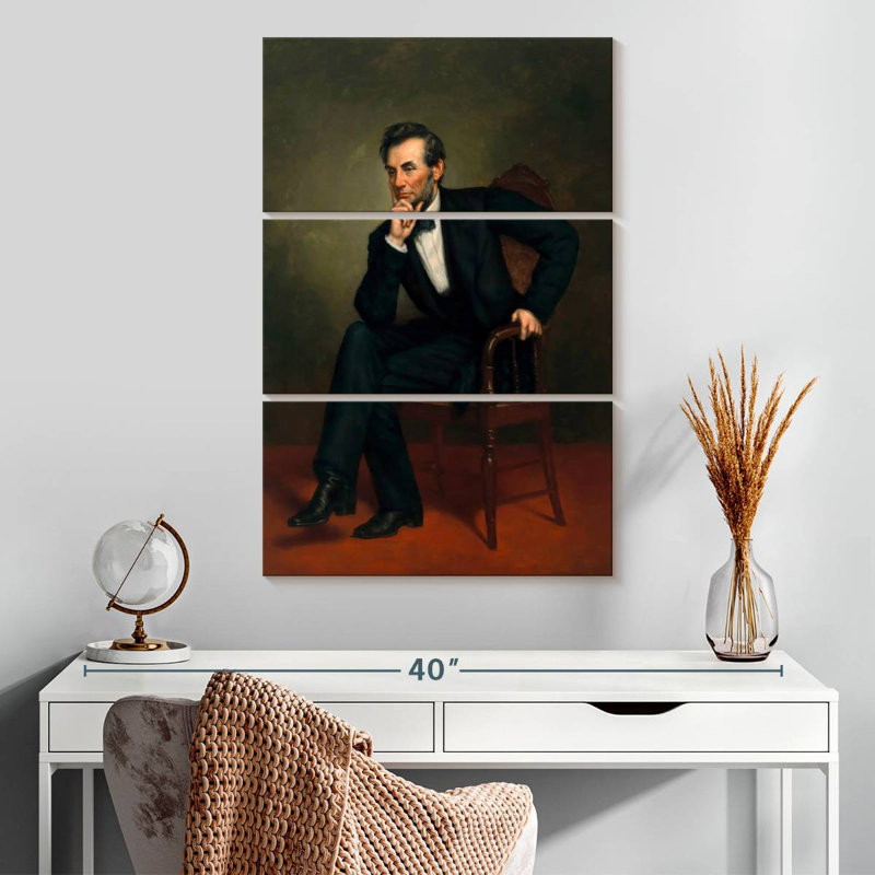 Portrait de Keiri Abraham Lincoln, H 32 po x l 20 po