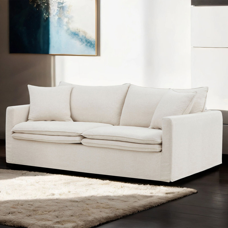 Canapé transitionnel l 84 po, taupe, Taupe