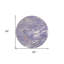 Tapis rond lavable abstrait mauve et gris 8 pi HomeRoots