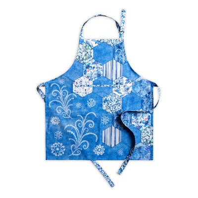 Tablier 100% coton Maison d'Hermine Summer Blues - 27,5 po x 31,5 po