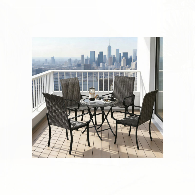 Chaises de salle à manger avec accoudoirs, Brun
