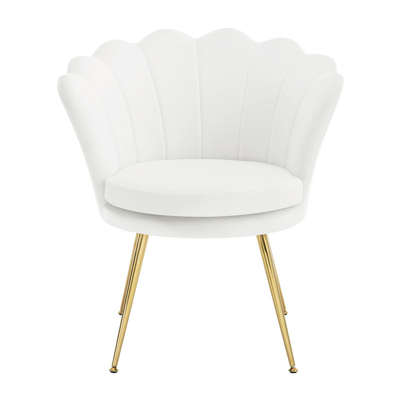 Velvet Armchair, White