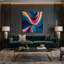 «Gradient Abstract 22», art mural sur toile bleue-1813373759