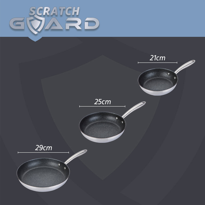 Prestige Scratch Guard Non-Stick Frying Pan - Stainless Steel induction Frying Pan, Scratch Resistant, Suitable for All Hobs