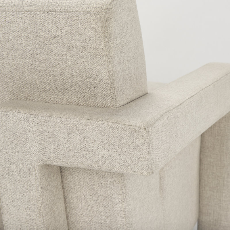 Fauteuil de 34,8 po de largeur, Crème, crème, Crème, crème