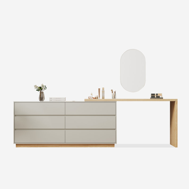 Dressing Table With 6 Storage Drawers