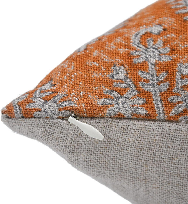 Housse de coussin Ethnique Indian Hand Block , 22 po x 22 po