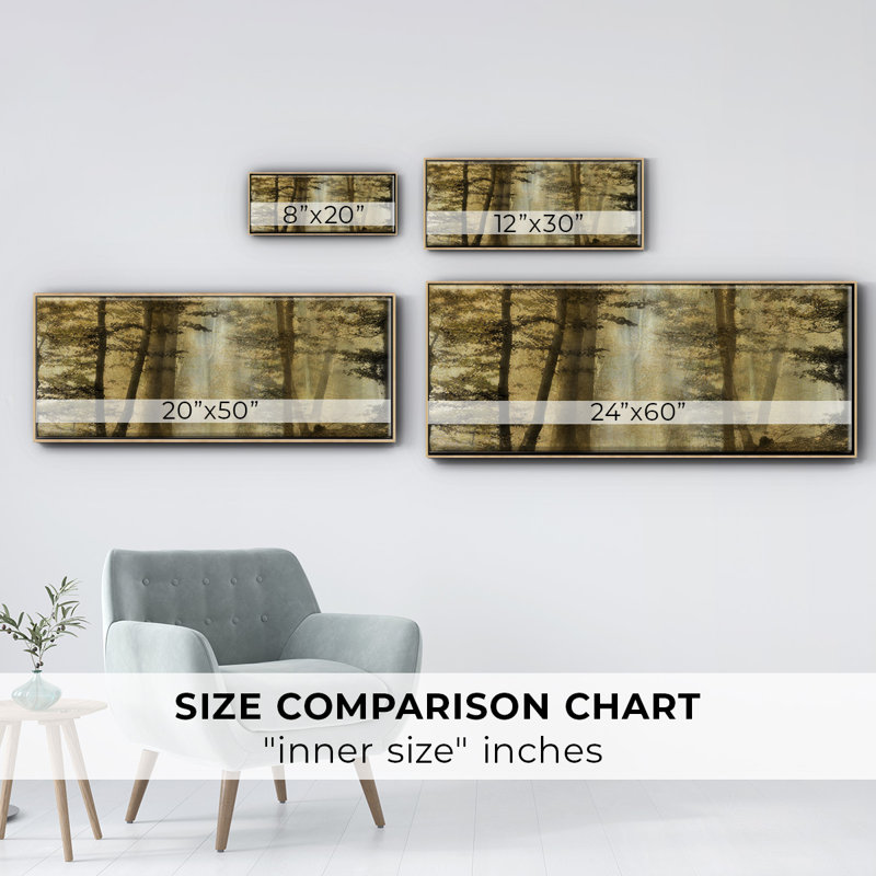 Golden Magic- Framed Canvas, 24" H x 60" W