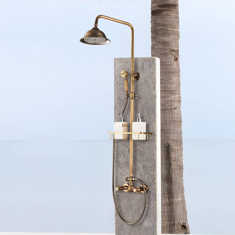 AICA Colonne De Douche Thermostatique Avec Pomme De Douche De 8", Corps