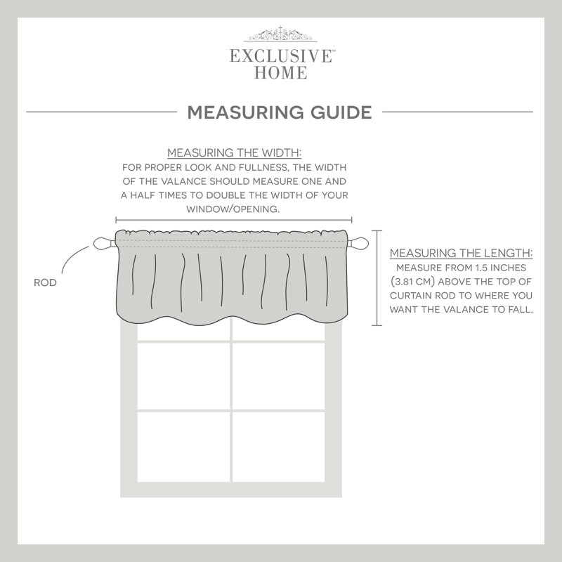 Black Pearl Linen-Like Scalloped Rod Pocket Valance