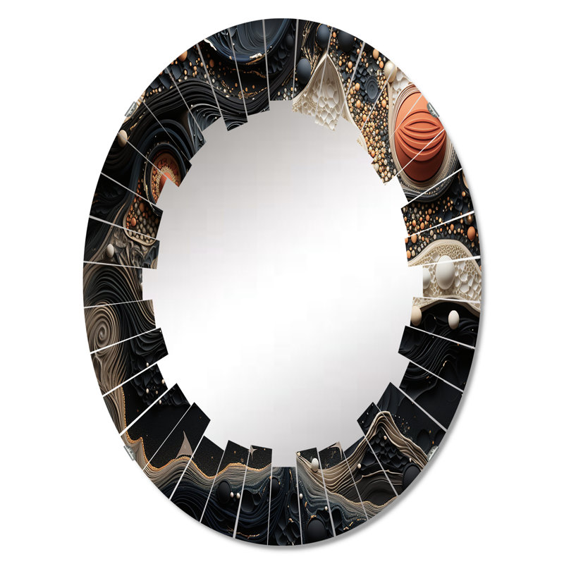 Idalena - Miroir mural moderne ovale, 36 po x 24 po