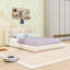 Lit plateforme tapissier en velours avec tête de lit, conception moderne à profil bas-1153465632-1153465638