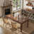 106.5" Extendable Dining Table for Small Spaces, Wood Grain Finish with Clean Lines, Seats Up to 10