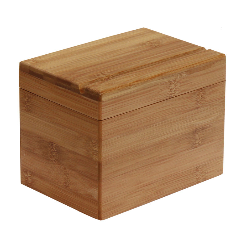 Boîte à recettes en bois massif