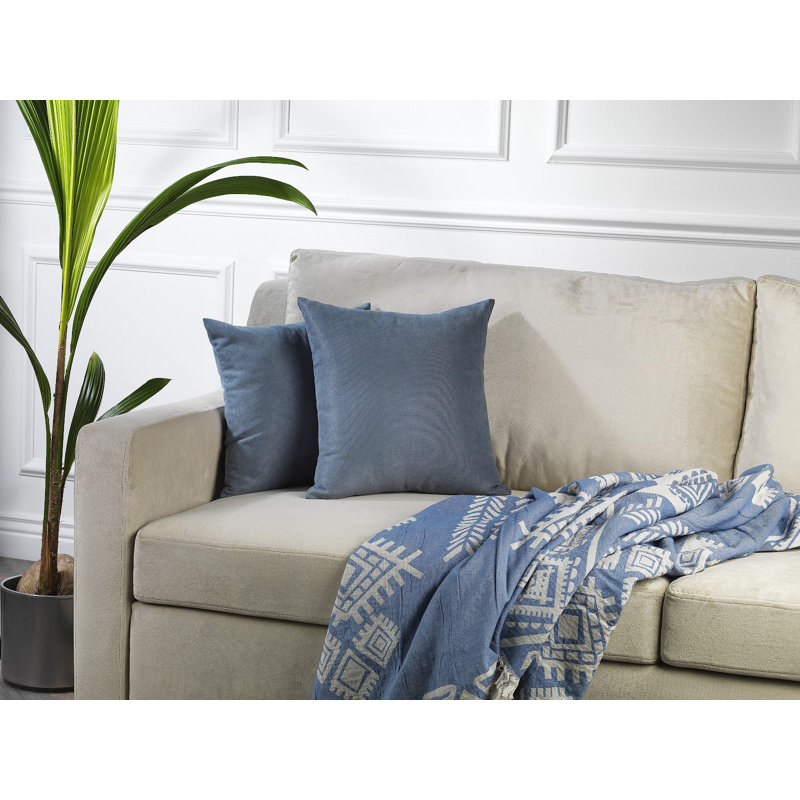 Decorative Throw Cushion Covers, 26" H x 26" W, Sky  Blue