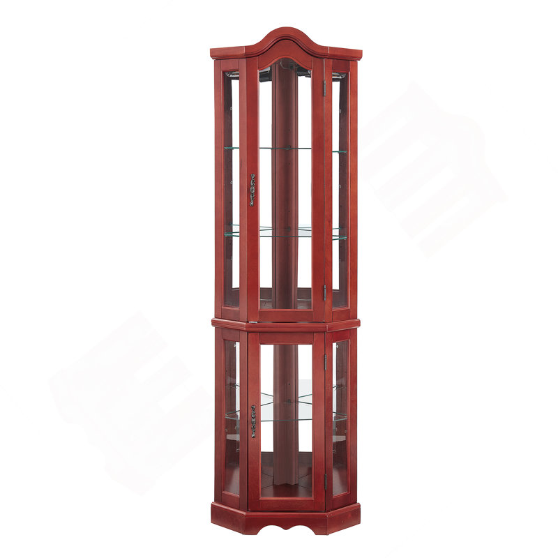 Armoire de rangement en coin, cerisier